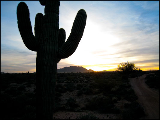 Another Arizona sunset ends the day.