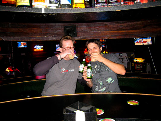 Mark the Beer Guy and Anthony of KZP Design hangin' @ the Beach Ball Bar after some Web design work. http://www.beachballbar.com/