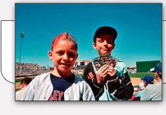 2005 Cub's Spring Training Fans of the Year, Christopher and Evan.