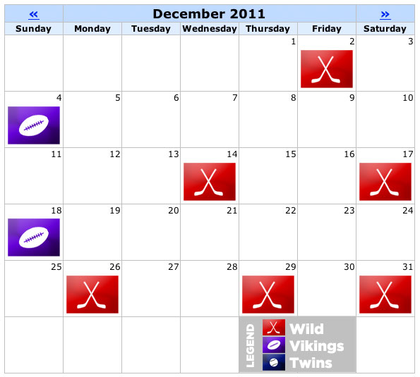 Calendar - December