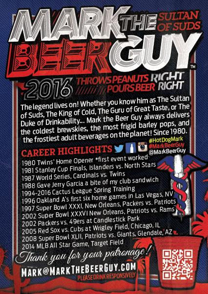 2016 Mark the Beer Guy Card